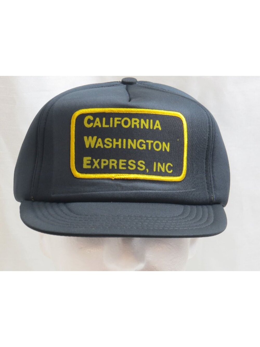 Vintage 80s California Washington Express Trucking Patch Hat Snapback Cap Black